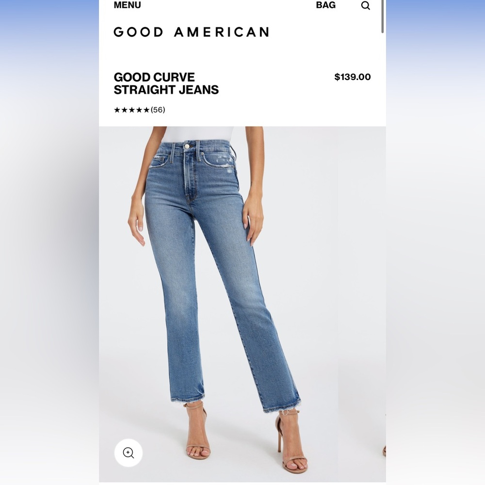 Good American Curve Straight Jeans - Size 8